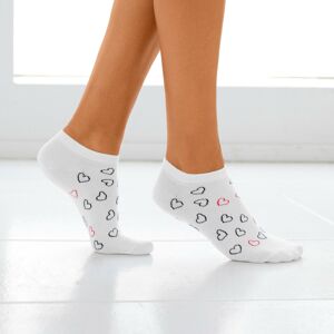 Blancheporte Nízke ponožky so zladeným motívom, súprava 4 páry červená 35/38