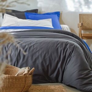 Blancheporte Jednofarebná posteľná bielizeň, polybavlna uhľová napínacia plachta 140x200cm