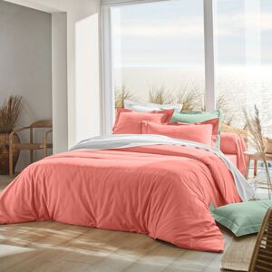 Blancheporte Jednofarebná posteľná bielizeň, bavlna koralová obliečka na prikrývku240x220cm
