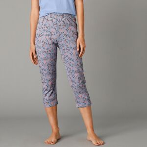Blancheporte 3/4 pyžamové nohavice s potlačou kvetín modrá 42/44